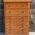 golden oak 5 drawer highboy chest 1 thumbnail