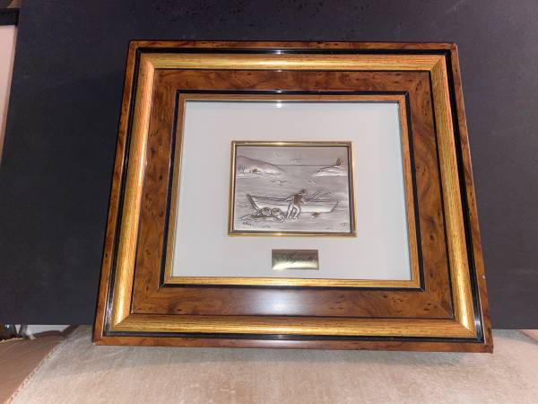 Embossed Nautical Scene  Framed 1