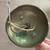 Vintage 50s Milk Glass light fixture with brass coloured mount 3 thumbnail