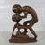 African Tribal Native Hand Crafted Man & Woman Kissing Wood Sculpture 1 thumbnail