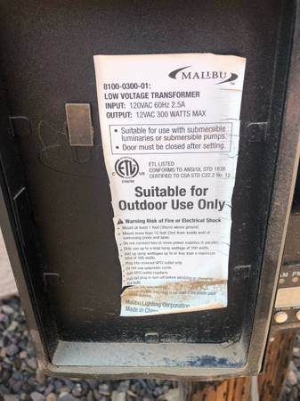 Malibu low voltage transformer 1