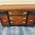 Vintage Art Deco waterfall sideboard or buffet featuring burl wood veneers, blac 2 thumbnail