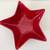 Pottery Barn Rustic Star Shaped Ceramic Bowl 9" Red and White 4 thumbnail