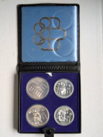 1976 Montreal Olympics Set of 4 Official Coins Olympiads XXI 1