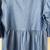Light Blue Denim tiered dress with 3/4 sleeves size L - 3 buttons 3 thumbnail