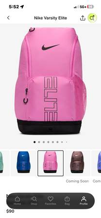 Pink Nike Varsity Elite Backpack 1