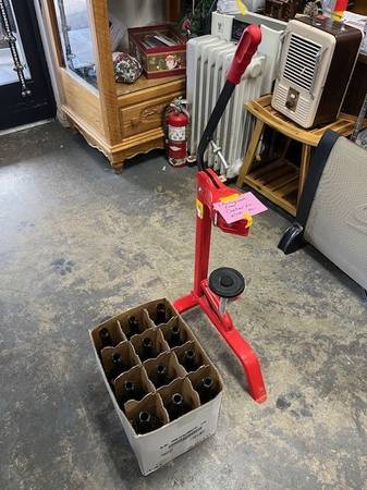 Portugese Wine Corker w 2 cases of bottles 1