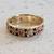 VINTAGE 14K GOLD   FLOWER RING  RUBY'S AND DIAMONDS 1 thumbnail