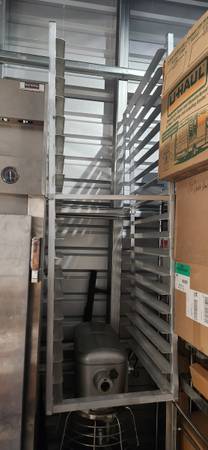 Sheet pan rack for inside reach in refrigerator/freezer 1