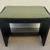 Art Deco Style Black Waterfall Vanity Bench with Green Seat 1 thumbnail