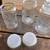 Set of 4 Vintage Smuckers Clear Glass Lidded Canister Jars 4 thumbnail