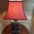 Vintage Wild Wood Tin Tea Candy Asian Style Lamp. 9 thumbnail