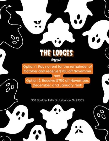 October Move-In Specials — Save at The Lodges! 1