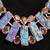 Blue Druzy and Amethyst Gemstones in Silver Collar Necklace 2 thumbnail