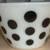 Vintage FIRE-KING MCM Black Polka Dot Mixing Bowl 4" tall x 6 1/2" dia 4 thumbnail