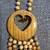 Vintage wooden heart necklace 2 thumbnail