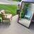 Rectangular Mirror Vintage MCM Wooden framed Wall Or Floor Standing 1 thumbnail