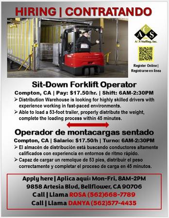1 Forklift Drivers | Conductores de montacargas 1