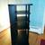 Black Wooden Entertainment Shelf (Stereo/CD holder) on wheels/5 Shelve 2 thumbnail