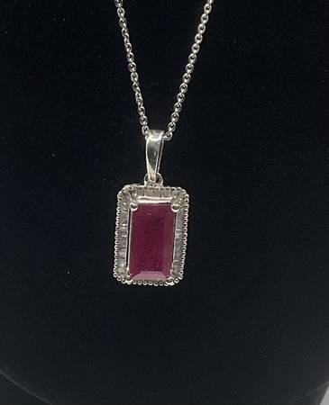 Vintage D’joy Ruby & Diamond 20” Necklace 1