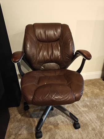Desk chair leather 1