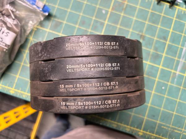 Flush kit wheel spacers vw volkswagen golf gti mk. 7 7.5 15mm/20mm 1