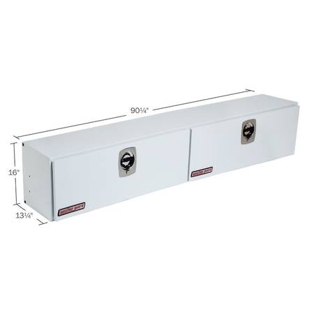 90" Truck Side Toolbox Top-Mount White Steel Weatherguard 290-3-02 1