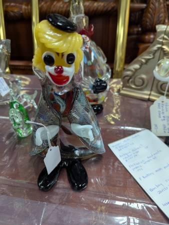 Murano Art Glass Clown circa 1960 1