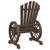 vidaXL - Garden Adirondack Chair Burnt Wood Solid Fir Wood Standard..! 4 thumbnail
