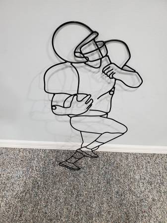 Metal wall art:FOOTBALL 1