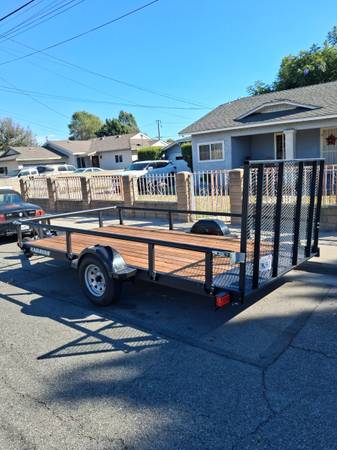 Karavan Utility Trailer. Folding sides. Towing moving storage rzr Polaris side b 1