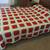 Red 3-D Rose on White Afghan Bed Spread, Double Bed, Washable 3 thumbnail