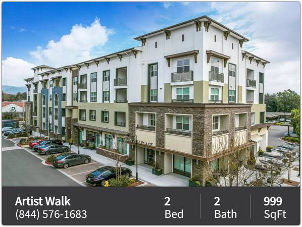 $3,474 / 2br - 999ft2 - Live the life you deserve! Luxury 2 bed 2 bath at Artist Walk Apartmen (fremont / union city / newark)63868039807233122