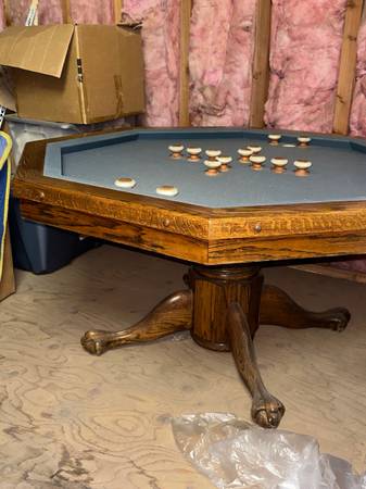 Bumper Pool, Poker, Dining Table/Chairs 1