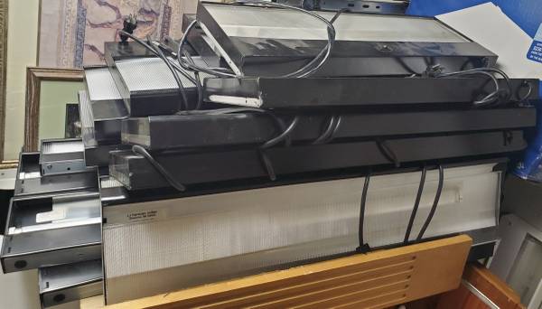 Wall or Ceiling Mount Fluorescent Lighting,5 Sizes,Black,Under-Mount 1
