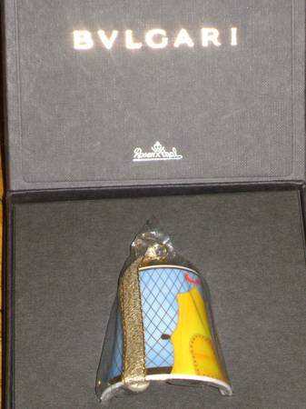 Bvlgari Rosenthal Xmas Ornament Blue Bell 1