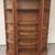 Antique Curved Sided Oak China Cabinet w/Chicken Wire 1 thumbnail