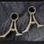 Brass bar  brackets set of 2 2 thumbnail