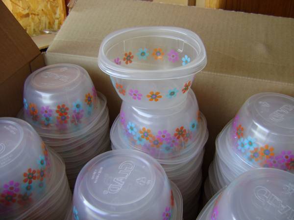 Glad heavy duty plastic bowls 1 3/4 cups 14 ozs size (50) new 1