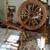 Vintage wooden spinning wheel with foot pump yarn winder 1 thumbnail