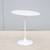Mid-Century Eero Saarinen for Knoll 22.5" Oval White Tulip Side Table 13 thumbnail
