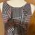 Elle Ladies Sm Sleeveless top, red, Black /white Houndstooth ruffle fr 2 thumbnail