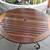 Vintage Dining Table-Solid Wood w/Pour Over Top+Wrought Iron Base 5 thumbnail
