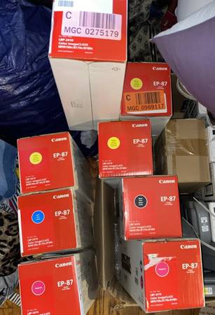 8 New Sealed Canon EP-87 Toner Cartridge LBP-2410 Magenta Black Yellow 1