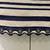 J. Crew Navy Blue Striped Scalloped Trim Grommet Shift Dress Size 00 4 thumbnail