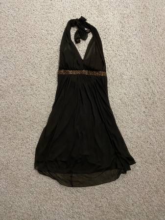 Speechless Beaded Brown Dress 1