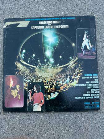 Three Dog Night Was Captured Live At The Forum Lp, record DS 50068 Stereo VG 1