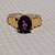 Oval Amethyst - 10K Gold Ribbed Step Ring Mounting 17 thumbnail