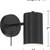 Open Box - Modern Plug-in Wall Sconce Lamp, Black 7 thumbnail
