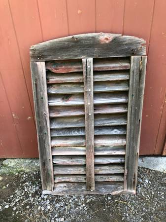 Vintage Wood Louver Vent from 1800's Bank Barn (#7) 1